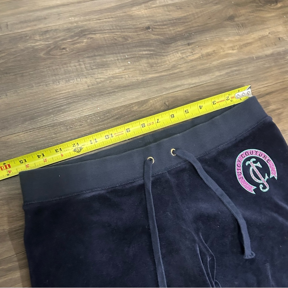 Juicy Couture Velour Wide Leg Pants with Pink Logo - Picture 5 of 7